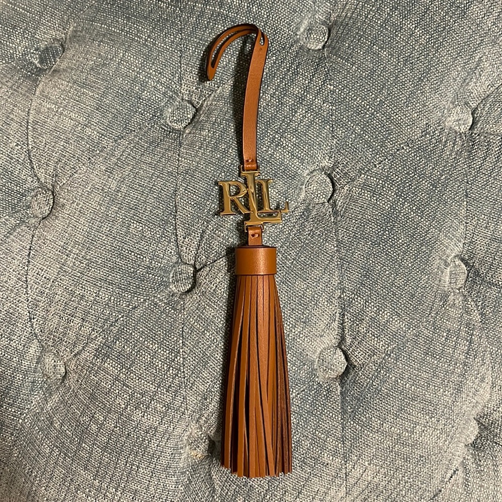 Genuine Leather Ralph Lauren Purse Tassle